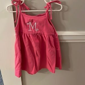 Monogrammed M pink dress/top.